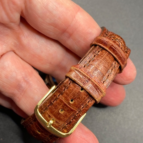 PERRY ELLIS America APE-1382 Watch Moon Phase Mixed Metals Leather Band - Picture 5 of 11